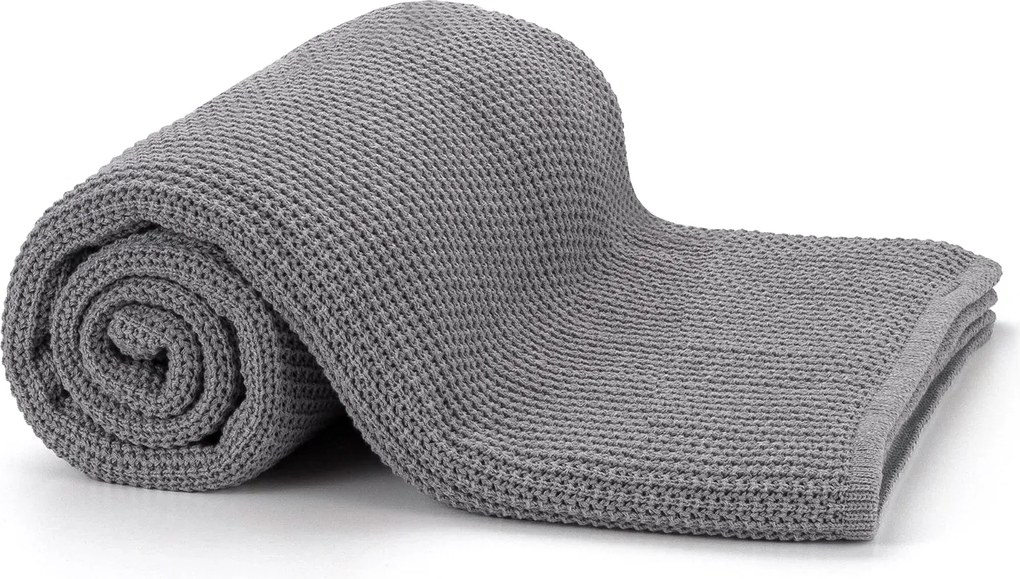 Peseira Literie Tricot Cléa Gris - Queen Queen