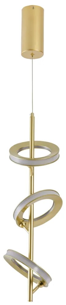 Pendente Anillo 20X61Cm Vertical Led 40W 3000K Bivolt Alumínio Dourado...