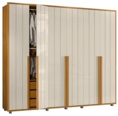 Guarda Roupa Casal 278cm Com 6 Portas Zac Off/Cinamomo Z10 - Mpozenat