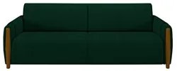 Sofá 3 Lugares 223cm Pés Madeira Amaranto M22 Veludo Verde - Mpozenato