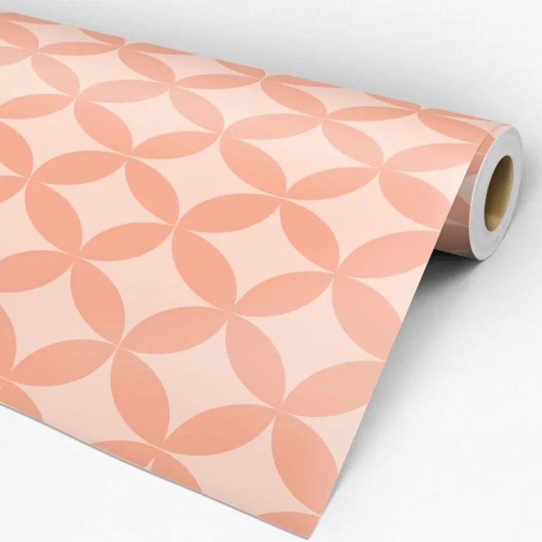 Papel de Parede geométrico abstrato rose 0.52m x 3.00m
