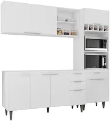 Armário de Cozinha CP02 Para Pia 150cm Pérola Z34 Branco - Mpozenat