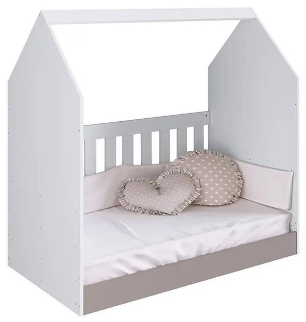 Berço Quarto Infantil Cama Montessori Meu Fofinho - Branco
