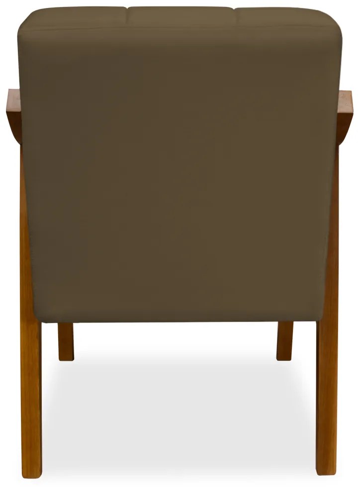 Poltrona Decorativa Vênus Veludo Marrom