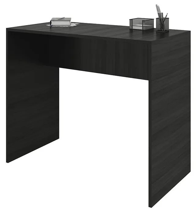Mesa Escrivaninha Escritório Home Office Organizadora Preta
