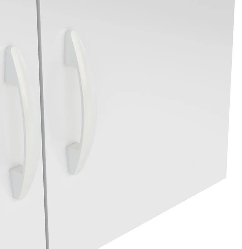 Armário De Parede Aéreo Lavanderia 2 Portas - Branco
