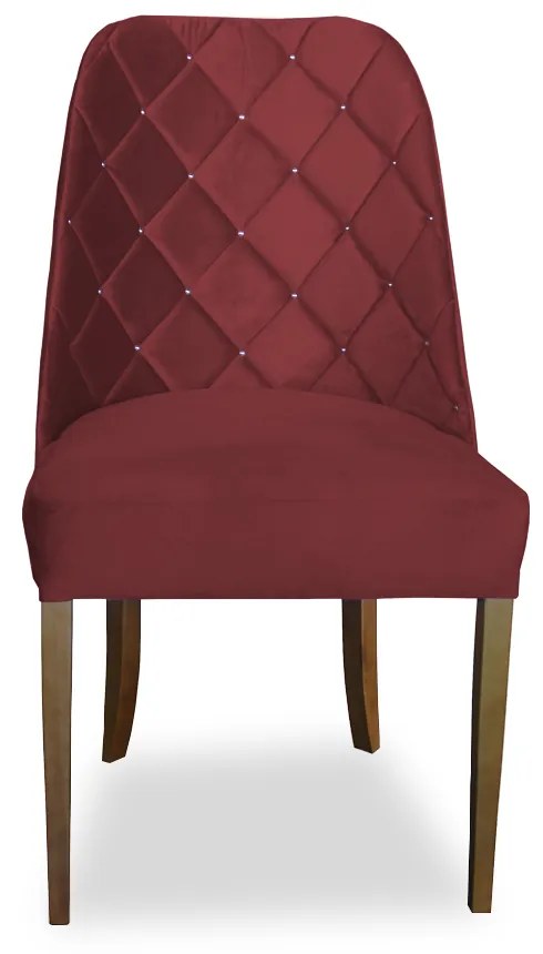 kit com 4 Cadeiras de Jantar Dublin Suede Vermelho