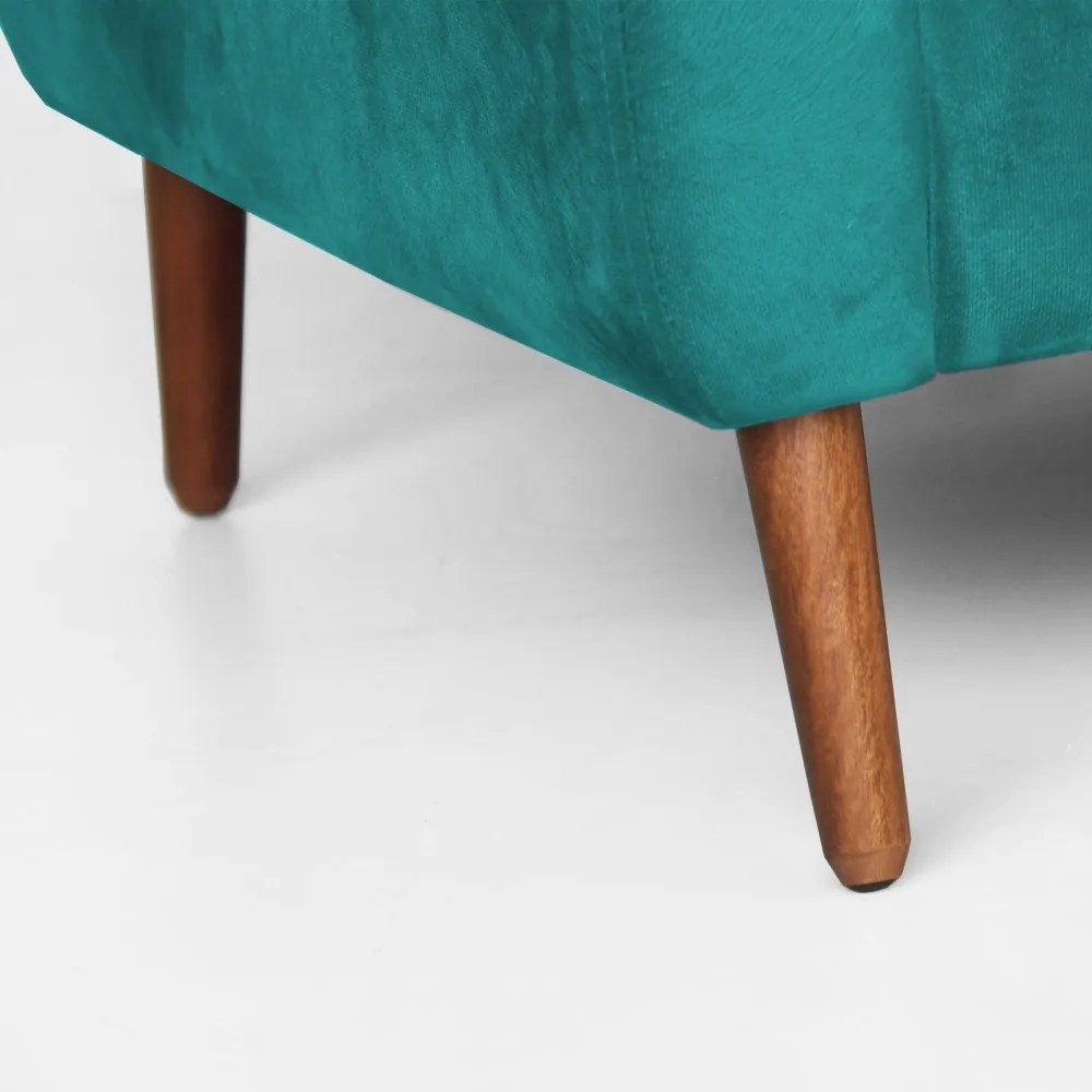 Namoradeira Bruna Pé Palito Suede Azul Tiffany