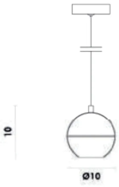 Pendente Teen Ø10Cm Cromado E Transparente 1Xg9 - Bella Iluminação Bc0...