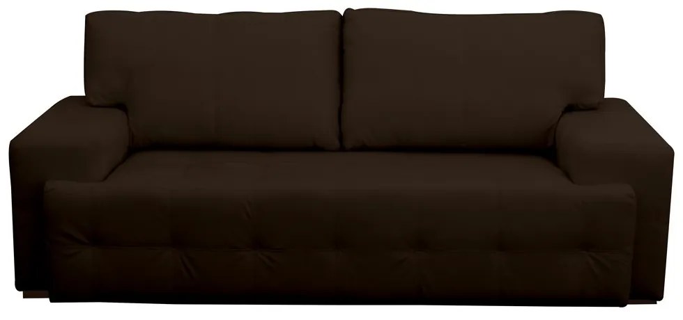 Sofá 3 Lugares Sala de Estar Roma 230 cm Couro Marrom G58 - Gran Belo