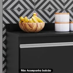 Tampo Para Balcão de Cozinha 100cm MDP Z34 Preto            - Mpozenat