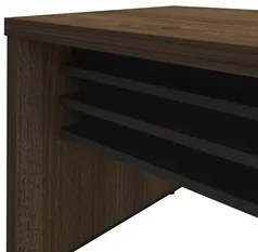 Mesa para Escritório 158cm Tamburato Executiva A06 Marrom/Preto - Mpoz