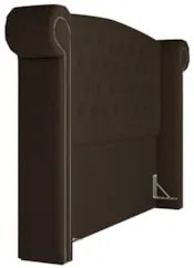 Cabeceira Cama Box Casal King 195cm Provença Z37 Veludo Marrom - Mpoze
