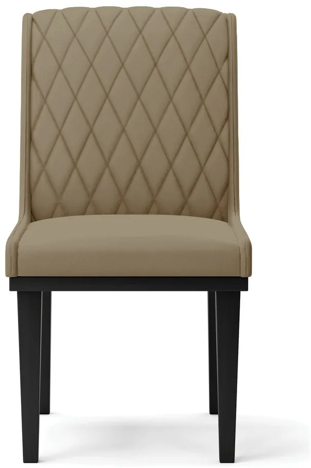 Cadeira Sala de Jantar Base Madeira Preto Kit 4 Sofia Suede Azul Marinho D03 - D'Rossi - Marrom Rato