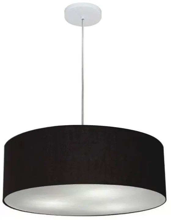 Lustre Pendente Cilíndrico Vivare Md-4254 Cúpula em Tecido 45x15cm - Bivolt