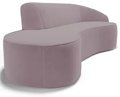 Sofá Living  3 Lugares 260cm Braço Direito Mozart D06 Veludo Rosê - Mp