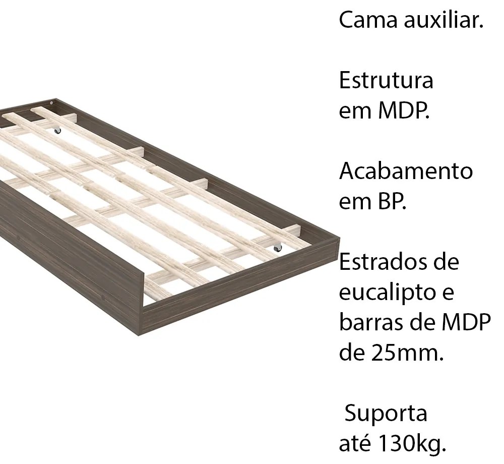Cama auxiliar MDP CM8008 Nogal G69 - Gran Belo