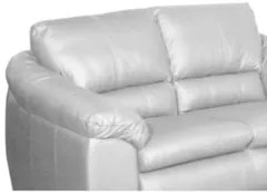 Sofá 2 Lugares Sala de Estar 155cm Veneza Couro Branco - Scala Decor