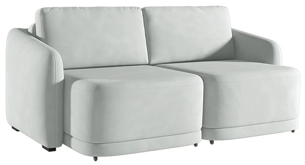 Sofá Cama Modulado Retrátil e Reclinável Decorativo Varsóvia 216cm Veludo Cinza G33 - Gran Belo