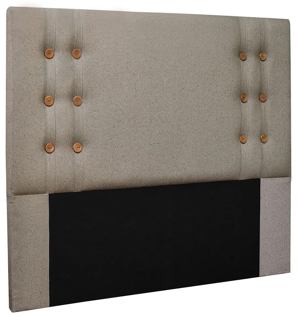 Cabeceira Estofada Santorini 140cm Casal Linho - ADJ Decor