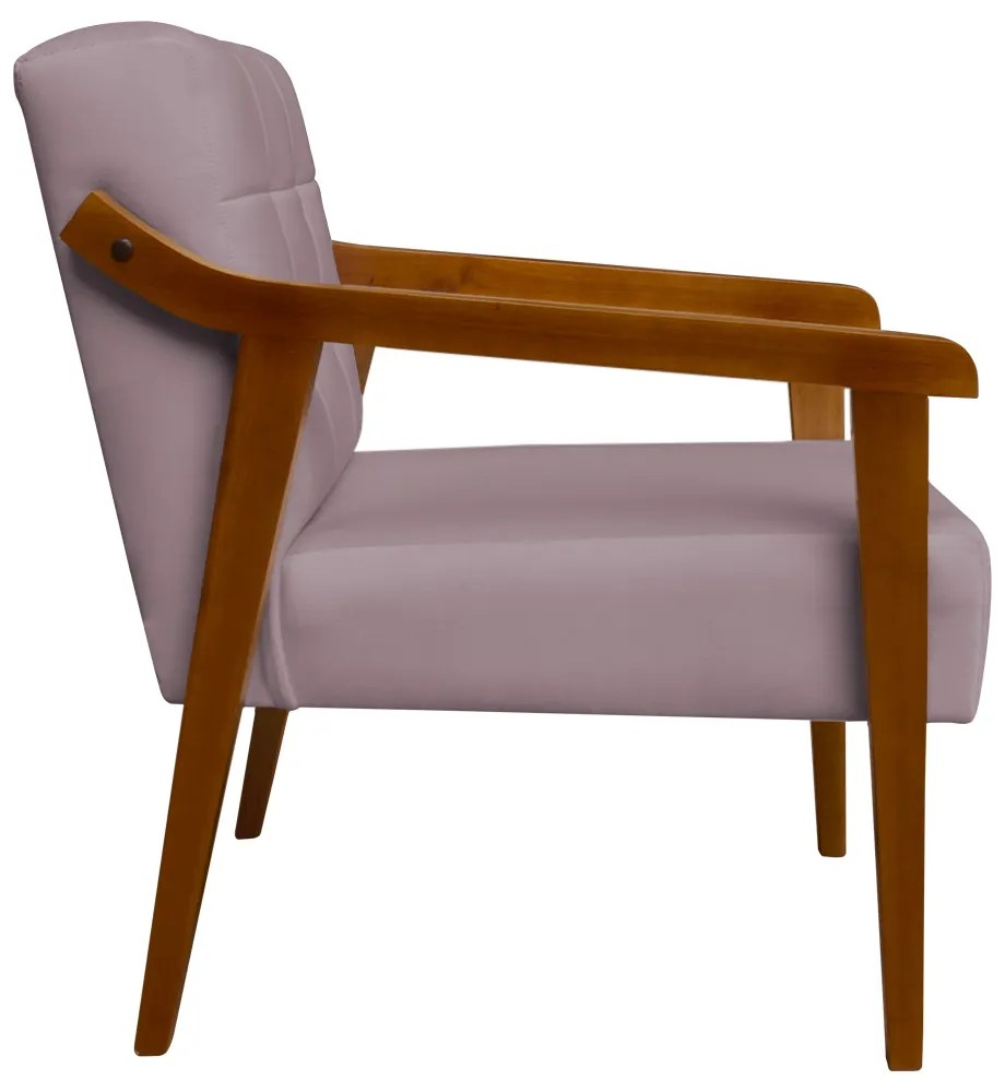 Poltrona Decorativa Vênus Veludo Crepe
