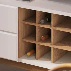 Rack para Sala Bancada de TV 70 Pol. 180cm Norena C05 Off White Matte/