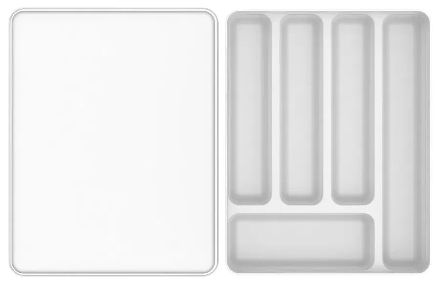 Organizador de Talheres Logic Com Tampa - Branco