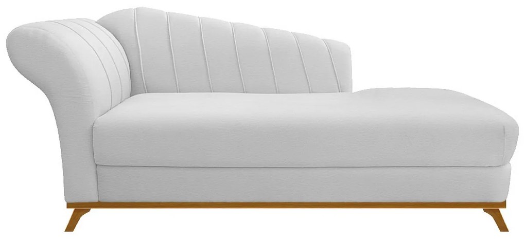 Recamier Vanessa 140cm Lado Direito Corano Branco - ADJ Decor