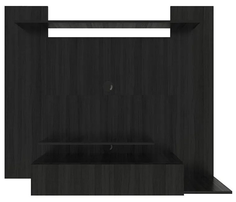 Painel Para TV Até 50" 1 Gaveta 4 Prateleiras Premium Preto