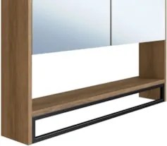 Armário de Banheiro Espelheira com 2 Portas Moscow Mel Z54 - Mpozenato