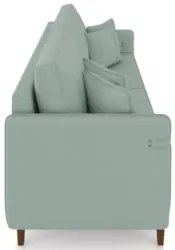 Sofá 3 Lugares Living 232cm Pé Madeira Zoe Boucle Pistache Z08 - Mpoze