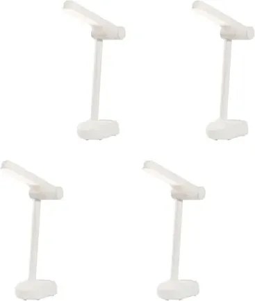 Kit 4 Luminárias De Mesa Abs Fosco LED 4W 4000K Pelicano