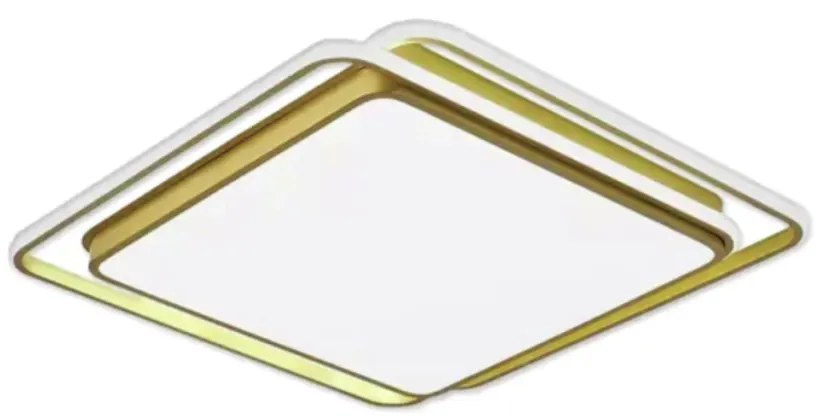 Plafon Hoop 72W Multicolor Branco Bivolt 38X38 | Opus Hm 82901 (Dourado)
