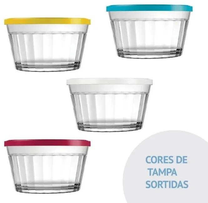 Tigela Copo Americano Com Tampa Plástica 600ml
