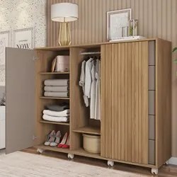 Cômoda Sapateira Com Rodízios Pegasus Buriti/Fendi - Caemmun