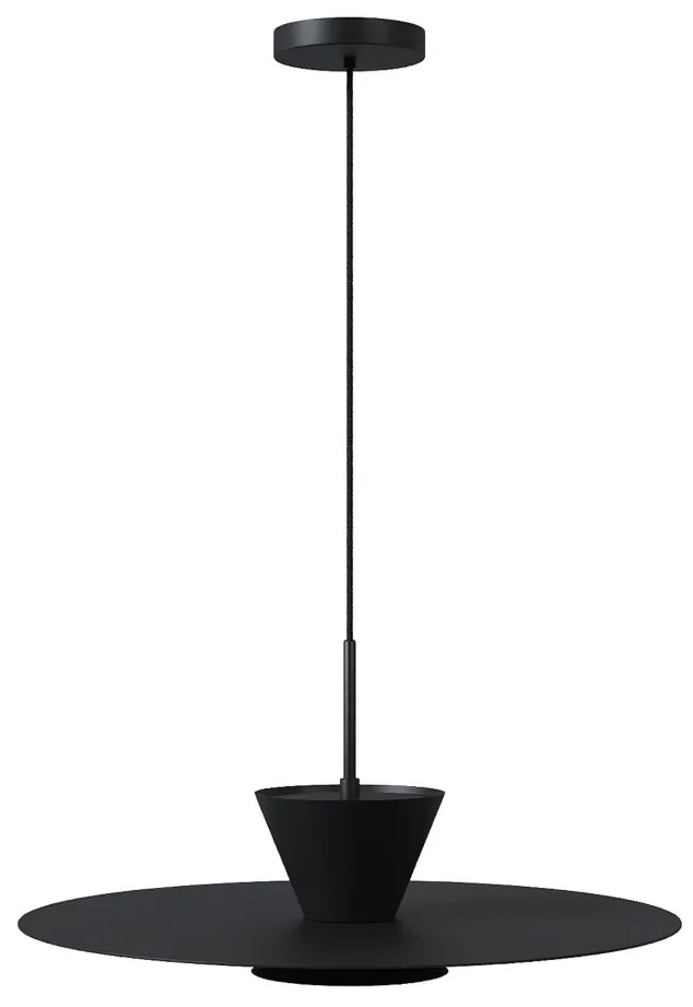 Pendente Tule Ø50X25Cm 1Xmr16 - Usina 25120/50 (CP-M - Champanhe Metálico, BT - Branco Texturizado)