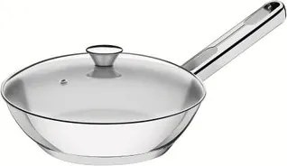 Frigideira Tramontina Allegra 20cm 1,3L Aço Inox Fundo Triplo com Tampa