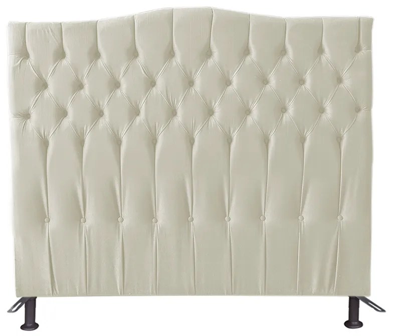 Cabeceira Cama Box Casal 140cm Capitonê Sofia Corano Bege - Sheep Estofados - Bege