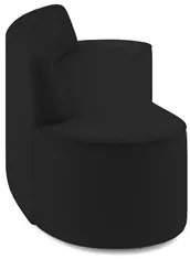Sofá 4 Lugares para Sala de Estar Living 230cm Koane D06 Veludo Preto