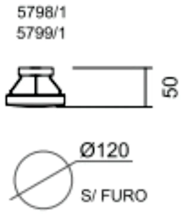 Arandela Galáxia 1Xpci Led 5W 220V Ø12X5Cm | Usina 5799/1 (MR-T - Marrom Texturizado)