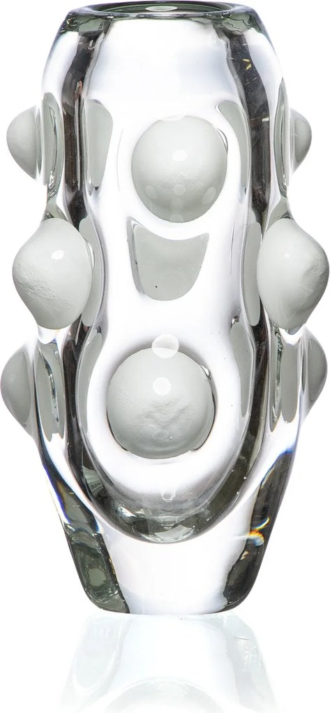 Vaso Murano Duomo White M  Cristal Transparente