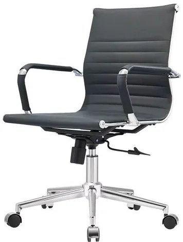 Cadeira Charles Eames Baixa Preta Base Cromada - 71502 Sun House