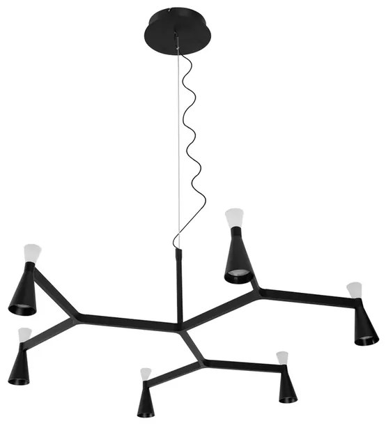 Pendente Led Metal E Aluminio 36W 3000K Ramus - PRETO