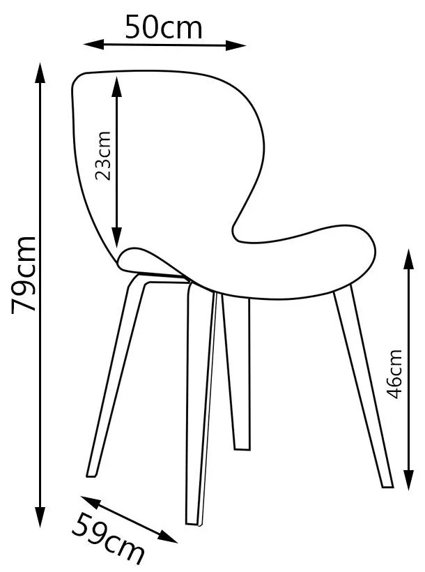 Cadeira Decorativa de Escritório Recepção GranClass PU Sintético Preto G56 - Gran Belo