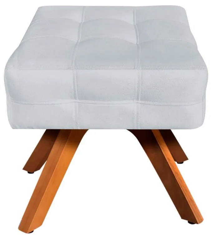 Puff Banqueta Decorativo Giratório MM30 Elisa Suede D03 - D'Rossi - Cinza