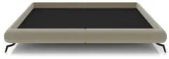 Cama King Base Box 193x203cm Pés de Ferro Cold Z37 Veludo Bege - Mpoze
