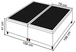 Base Cama Box Baú Casal Queen 158cm Hit I02 Corano Marrom - Mpozenato