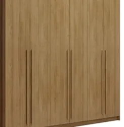 Guarda Roupa Casal 6 Portas 3 Gavetas 233cm Dubai Nature - Vila Ri
