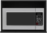 Suporte Microondas e Forno Elétrico Aéreo 60cm Itália Preto - Lumil