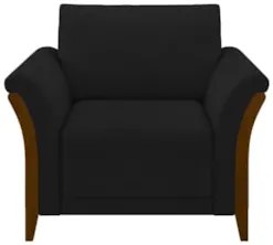 Kit 2 Poltronas Decorativas Sala de Estar 102cm Pés Madeira Roya Z32 V